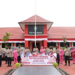 450 Sembako dan Vaksinasi Masal Warnai Hari Bhayangkara ke -75, Di Polres Lingga Gelar Bakti Sosial Serentak