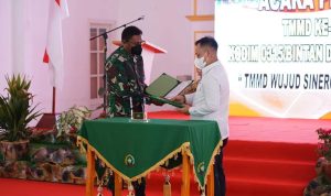 Hadiri Penutupan TMMD Kodim 0315/Bintan, Nizar Singgung Jembatan Anak Tiri Desa Marok Tua