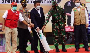 Herman Deru Berangkatkan Pendistribusian Liquid Oksigen CSR  Sinar Mas Grup
