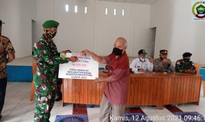 Koramil 05/Midai Turut Awasi Penyaluran BLT DD Sebelat