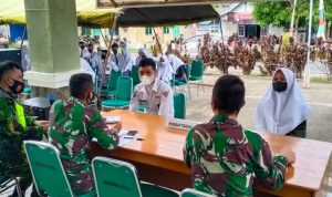 Kodim 0318/Natuna Gandeng Pemerintah Daerah Dalam Melaksanakan Vaksinasi Covid -19 di Kalangan Pelajar