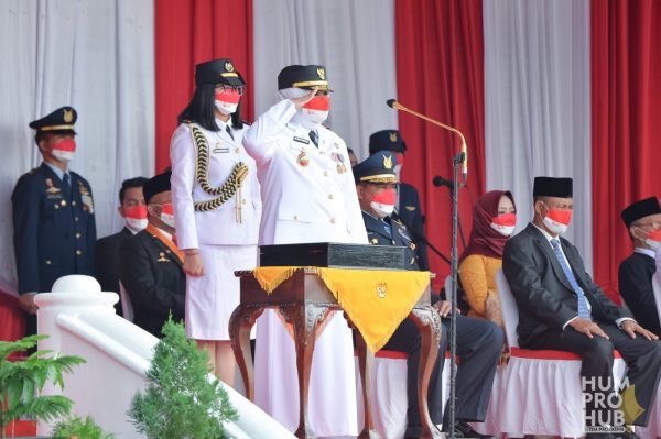 Wagub Marlin Bertindak Selaku Irup Penurunan Bendera Merah Putih