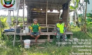 Lakukan Komsos, Babinsa Sertu Syaifullah Beri Motivasi Kepada Petani
