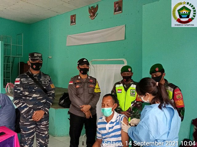 Lagi, Koramil 03/Sedanau Gelar Vaksinasi Gurindam 12 Untuk Masyarakat Umum
