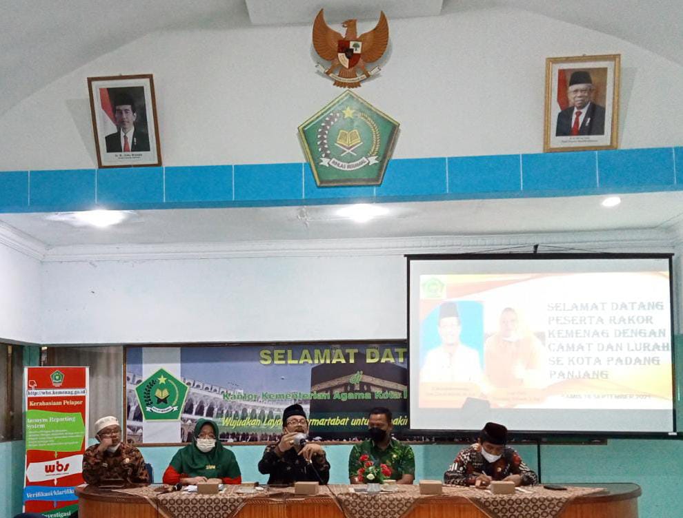 Seksi PHU Kemenag Padang Panjang Gelar Rakor Bersama Camat dan Lurah se-Kota Padang Panjang