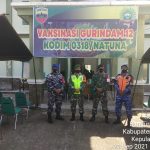 Peringati HUT TNI Ke-76, Vaksinasi Gurindam 12 Kodim 0318/Natuna di Galakkan