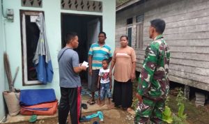 Kembali Door To Door, Babinsa Koramil 06/Serasan Laksanakan Vaksinasi Dosis Ke II