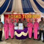 Datangi Pospam Nataru, Bhayangkari Natuna Beri Dukungan Semangat dan Tali Asih Kepada Bhayangkara