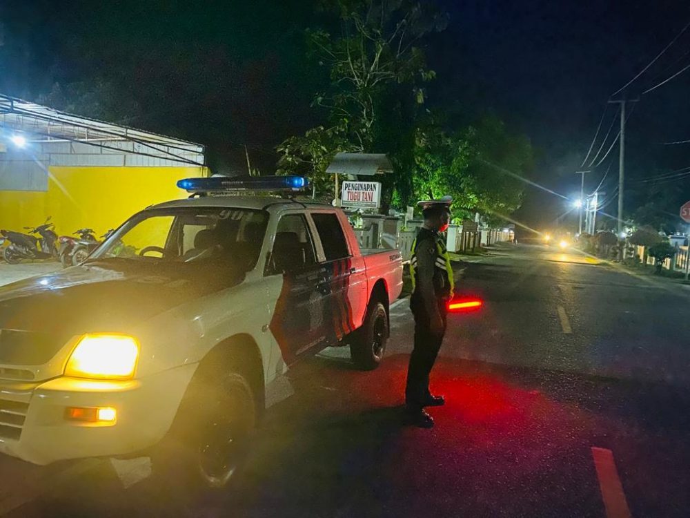 Satlantas Polres Natuna Gencar Patroli Blue Light Serta Himbauan Prokes