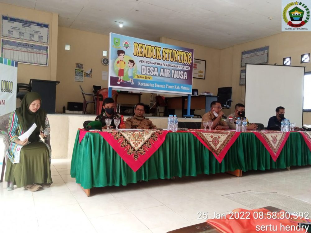 Hadiri Giat Rembuk Stanting, Babinsa Koramil 06/Serasan Sarankan Usulan Pembangunan Sentuh Masyarakat