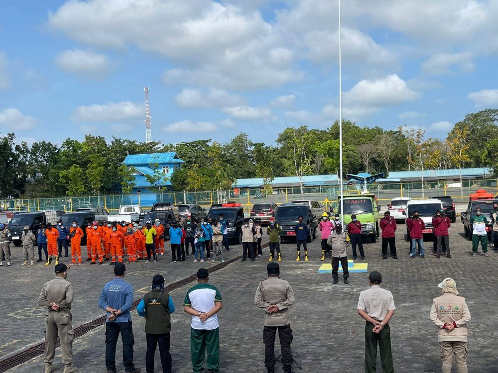 Kapolsek Bintan Utara Pimpin Apel  kesiapan Penanggulangan Kebakaran Hutan dan Lahan Wilayah Kecamatan Bintan Utara