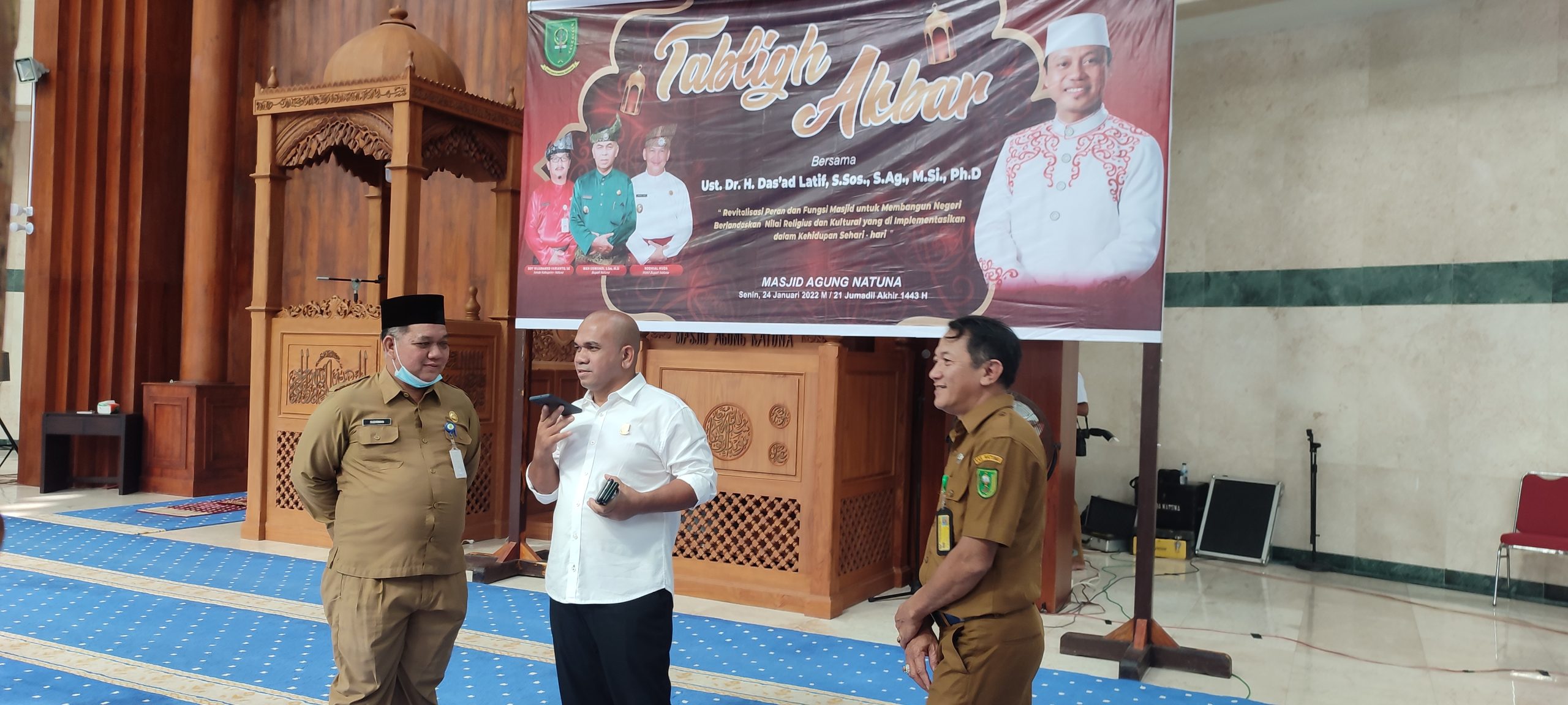Begini Persiapan Tabligh Akbar Ustadz Das’ad Latif di Masjid Agung Natuna