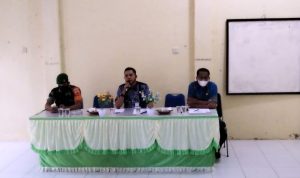 Jelang Kedatangan Bupati, Babinsa Koramil 06/Serasan Turut Laksanakan Rapat Persiapan