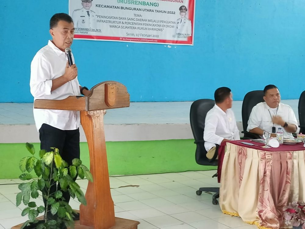 Buka Musrembang Kecamatan Bunguran Utara, Wan Siswandi Ingin Lampu Jalan di Prioritas