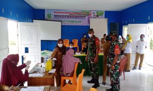 Koramil 06/Serasan Amankan Jalanya Vaksinasi Anak Usia 6 -11 Dan Dewasa Tahap 1, 2 dan 3