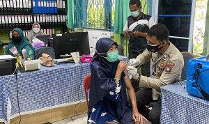 Polres Bintan Gelar Vaksinasi Massal Serentak se Indonesia
