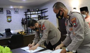 Penerimaan Polri T.A 2022, Polres Lingga Lakukan MoU Sejumlah Instansi dan PWI Kabupaten Lingga