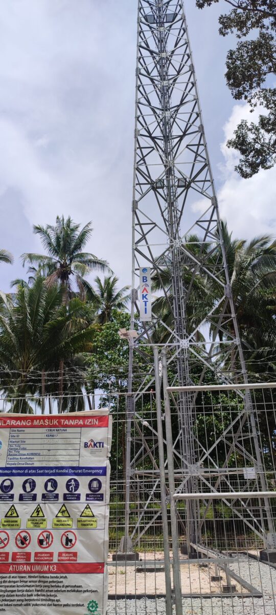 Pekerjaan Tower Bhakti di Natuna Belum Sepenuhnya Dibayar