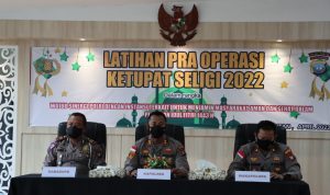 Kapolres Bintan Buka Latihan Pra Operasi Ketupat Seligi 2022 di Gedung Sarja Arya Racana