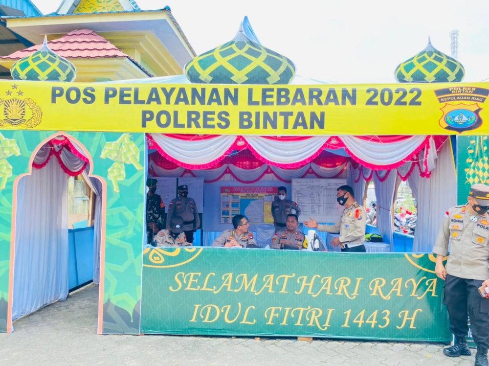 Tim Wasops Polda Kepri Tinjau Kesiapan Pos Pam dan Pos Yan Operasi Ketupat Seligi 2022 Polres Bintan