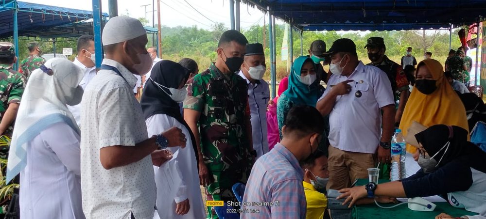 Selaku Dansatgas, Dandim 0315/Tanjungpinang Tinjau Langsung Lokasi Titik Pelaksanaan Kegiatan TMMD Ke 113 di Sei Lekop