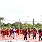 Akhiri Perayaan Idul Fitri Personil Polres Bintan Bersama Bhayangkari Laksanakan Olahraga Bersama