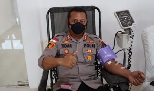 Dalam Rangka Hari Bhayangkara ke-76 Tahun 2022, Polres Bintan Bersama Bhayangkari Laksanakan Bakti Sosial Donor Darah