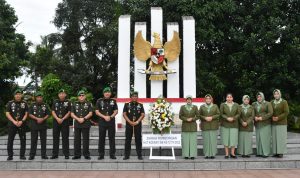 Dalam Rangka HUT Kodam 1/BB ke – 72 Danrem 033/WP Pimpin Ziarah di TMP Pusara Bhakti