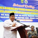 Suhatri Bur Buka Acara Bimtek Peningkatan Kapasitas Bagi Aparatur Nagari dan Lembaga Nagari