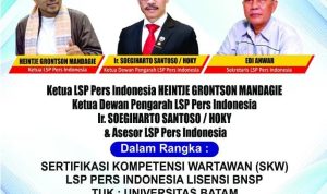 LSP Pers Indonesia Bakal Sertifikasi 35 Wartawan Utama di Batam LSP Pers Indonesia Bakal Sertifikasi 35 Wartawan Utama di Batam