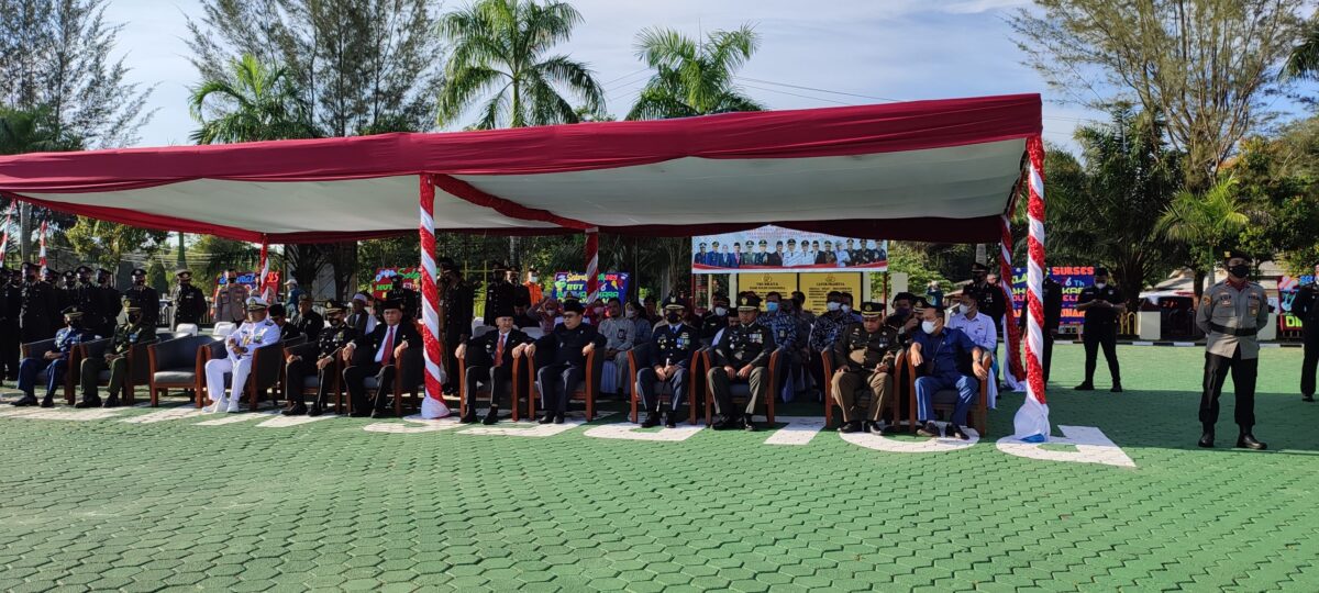 Dipimpin Joko widodo Secara Virtual, Polres Natuna Ikuti Upacara HUT Bhayangkara Ke-76
