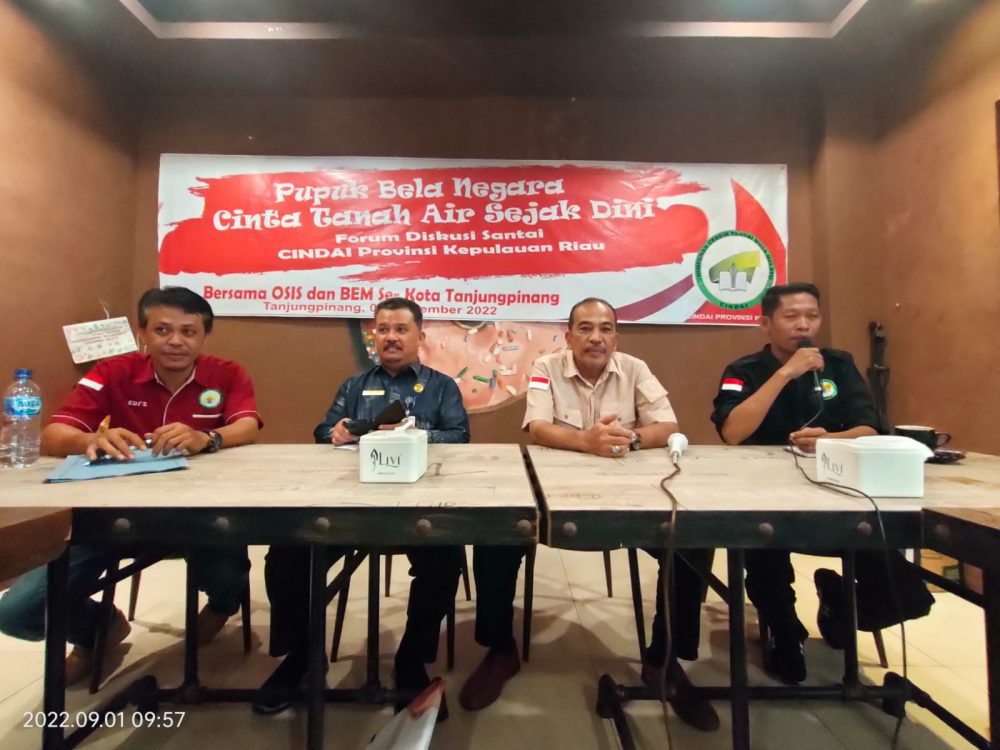 LSM Cindai Kepri Gelar Dialog Bela Negara Cinta Tanah Air