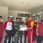 Kapolres Bintan Bersama PJU Dan Kapolsek Berikan Kue Ulang Tahun Kepada TNI-AL