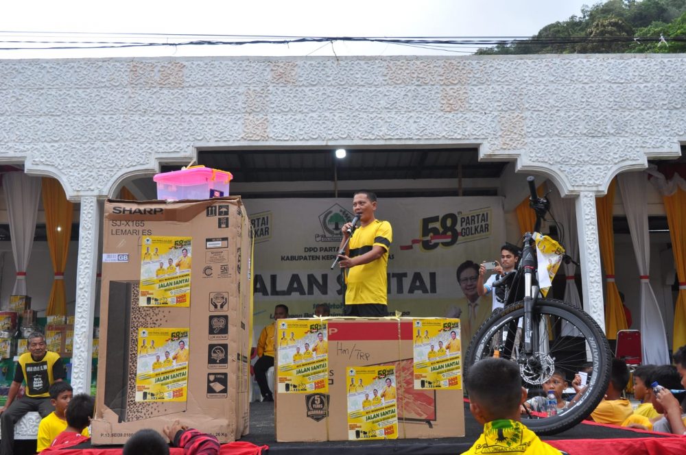 Masyarakat Anambas Padati Acara Jalan Santai Berhadiah DPD Golkar