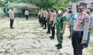 Sinergitas Polsek  Bunguran Barat, Apel Pagi Bersama di Mako Koramil 03 Sedanau