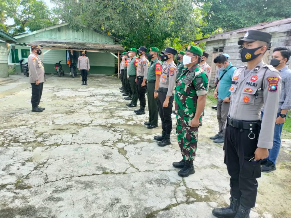 Sinergitas Polsek  Bunguran Barat, Apel Pagi Bersama di Mako Koramil 03 Sedanau