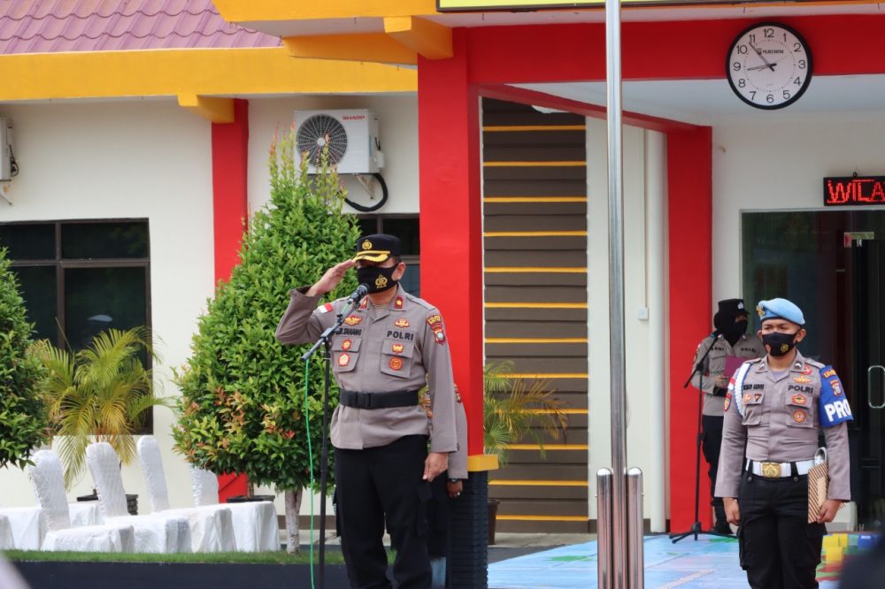 Wakapolres Bintan Pimpin Apel Gelar Pasukan Persiapan Pengamanan Pekan Olahraga Provinsi Kepri Ke-V Tahun 2022