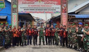Tinjau Kampung Pancasila Serasan, Ini Pesan Danrem 033/WP