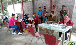 Danramil 04/Letung Pantau Langsung Proses Vaksinasi Bagi Anak Usia 6-11 Tahun