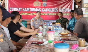 Jum’at Curhat Kamtibmas, Kapolres Natuna Ngopi bareng Bersama Masyarakat