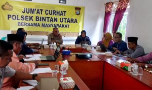 Polsek Bintan Utara Polres Bintan Laksanakan Jumat Curhat Bersama Masyarakat Teluk Sebong