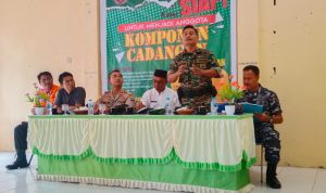 Didampingi Camat, Plh. Danramil 06/Serasan Kembali Sosialisasikan Rekrutmen Komcad