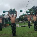 Jaga Kesehatan Tubuh, Koramil 06/Serasan Kembali Laksanakan Rutinitas Senam SKJ dan Barbel