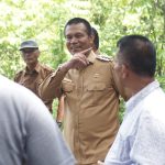 Genius Umar Tinjau Jalur Pedestrian Hutan Kota di Desa Sikapak Timur Genius Umar Tinjau Jalur Pedestrian Hutan Kota di Desa Sikapak Timur