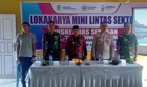 Plh. Danramil 06/Serasan Hadiri Rapat Lokakarya Lintas Sektor Kecamatan Serasan