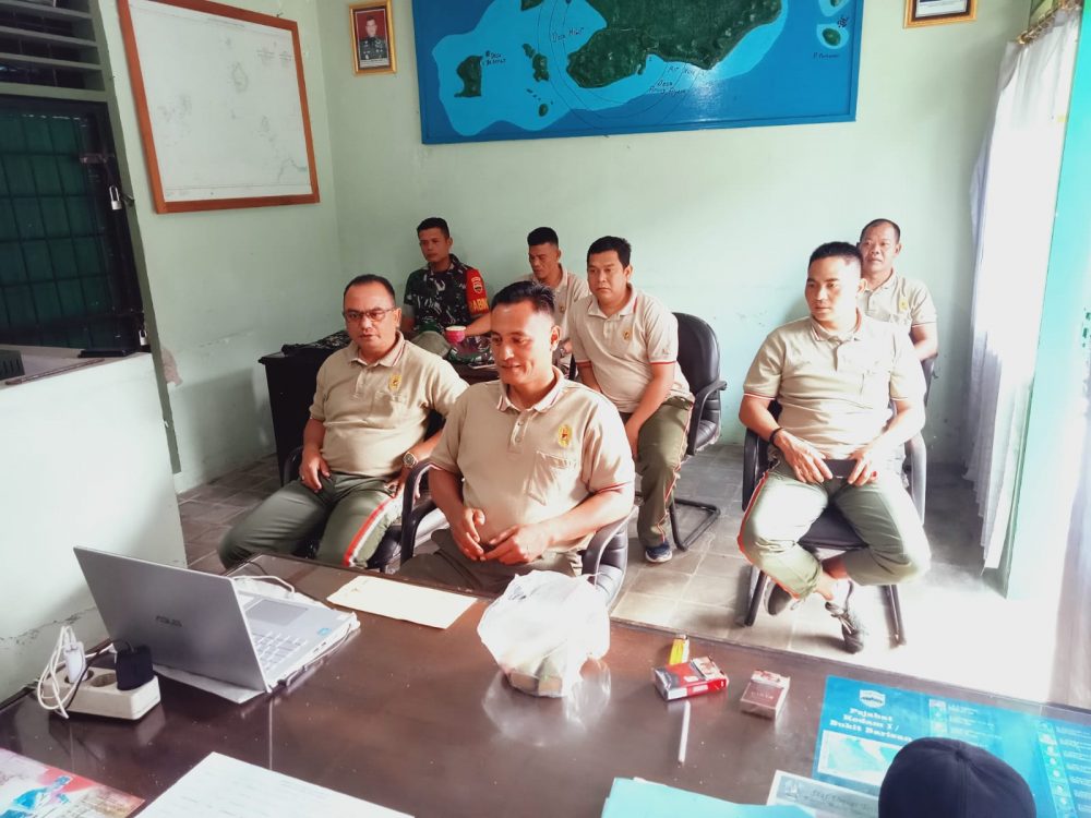 Koramil 06/Serasan Ikuti Rapat Virtual Bersama KASAD Terkait Penerapan Aplikasi ETWP-AD