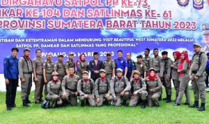 Rahmang Ikuti Upacara HUT Satpol PP, Damkar, dan Satlinmas Tingkat Provinsi Sumbar