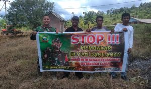 Babinsa Koramil 03/Sedanau Kembali Sosialisasi Bahaya dan Dampak Karhutla Dengan Warga Binaan