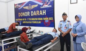 Warnai Peringatan HUT TNI Angkatan Udara Ke-77, Lanud Raja Haji Fisabilillah Gelar Aksi Donor Darah Warnai Peringatan HUT TNI Angkatan Udara Ke-77, Lanud Raja Haji Fisabilillah Gelar Aksi Donor Darah