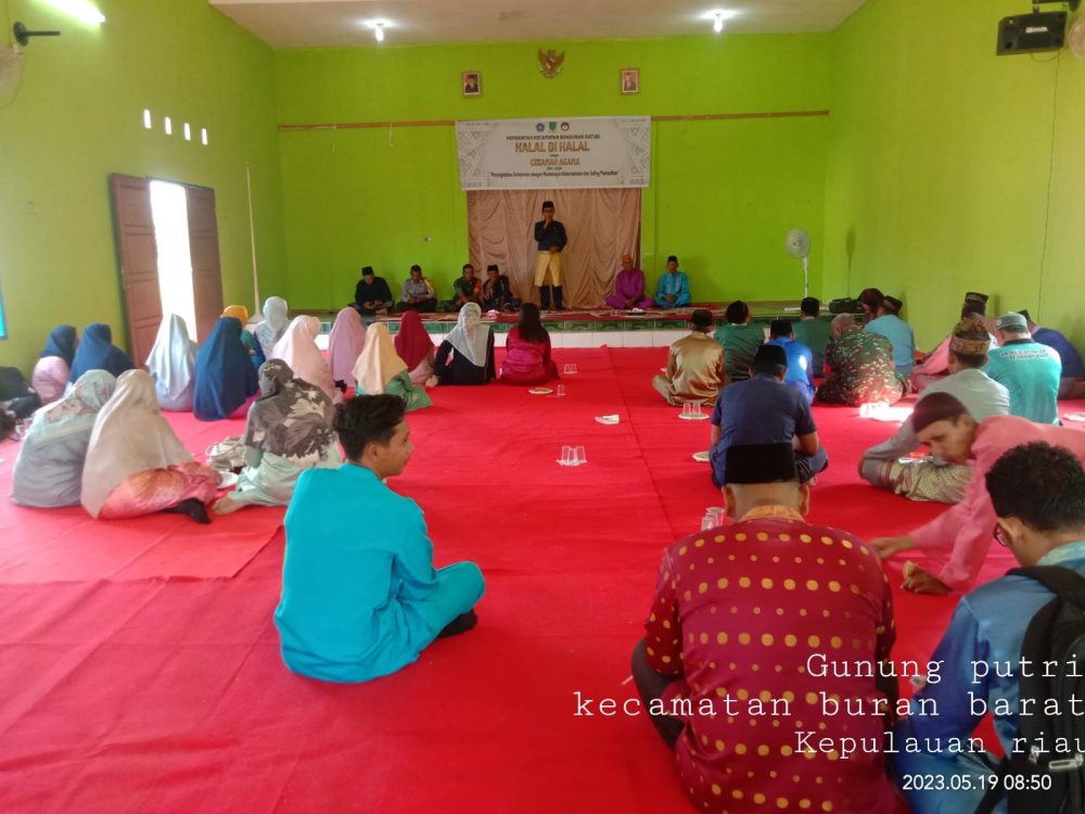 Personil Koramil 03/Sedanau Hadiri Kegiatan Halal Bihalal Pemerintah Kecamatan Bunguran Batubi